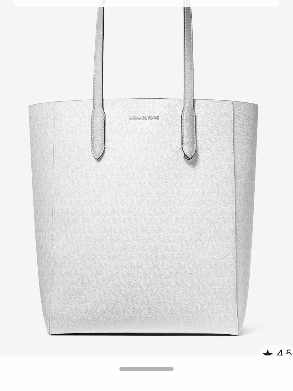 Michael Kors White Logo-Print Tote